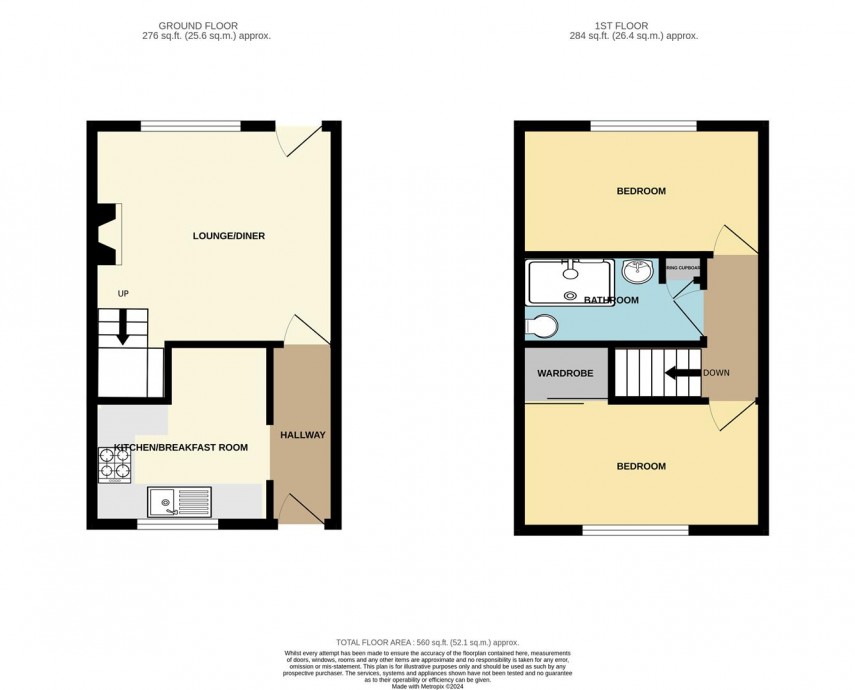 Floorplan for Marlow Street, Buxton