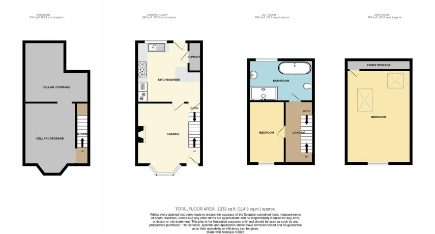 Floorplan for Bennett Street, Buxton