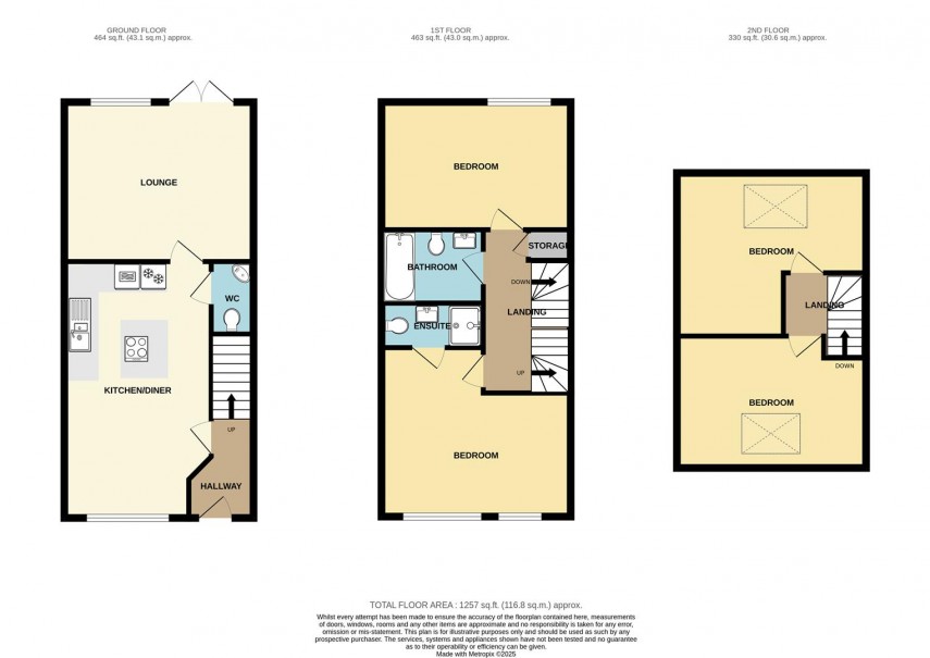 Floorplan for Tongue Lane, Buxton