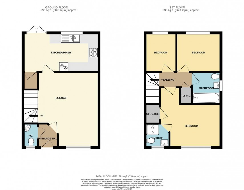 Floorplan for Starling Road, Buxton