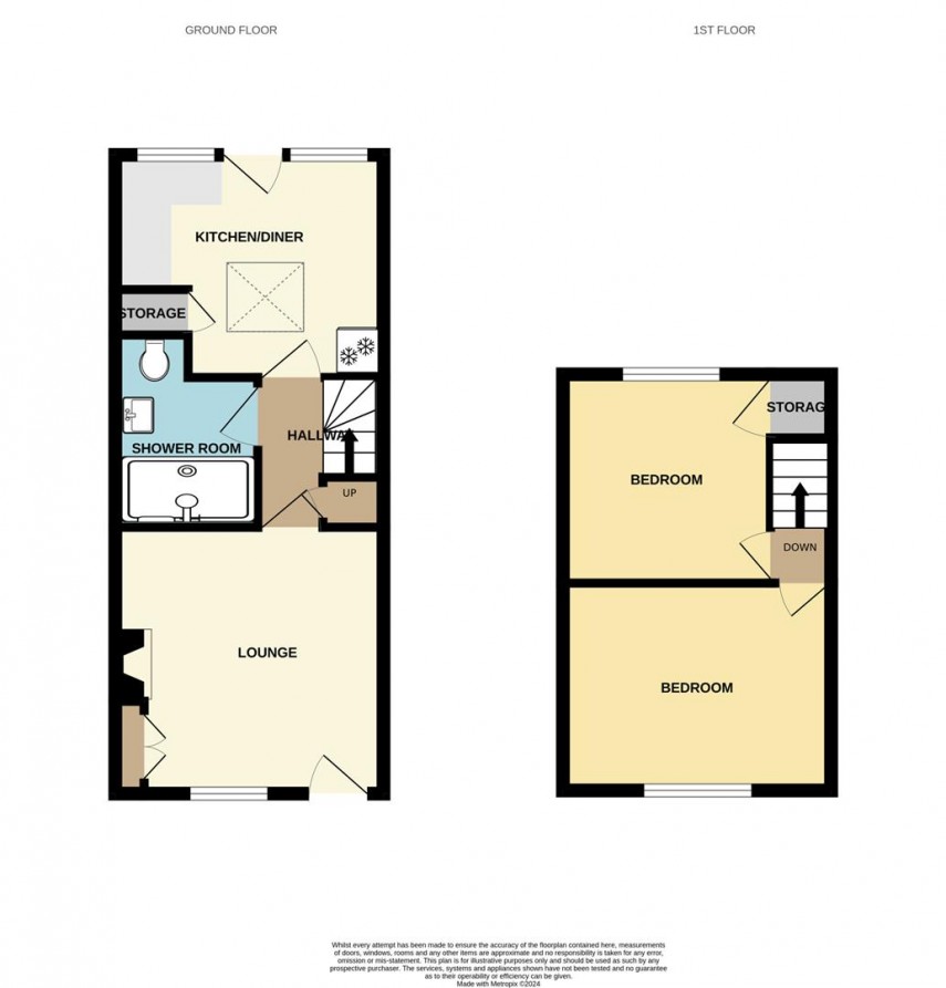 Floorplan for Church Street, Tideswell, Buxton