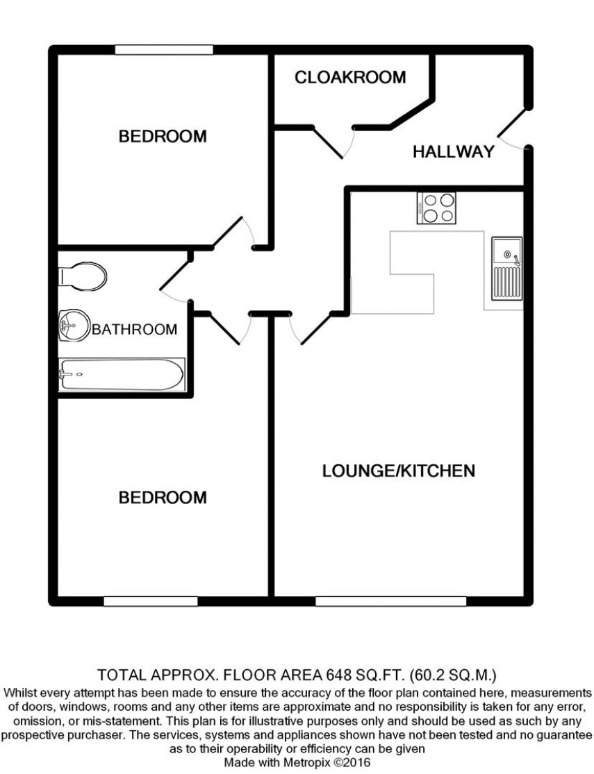 Floorplan for Bakewell Court, Buxton