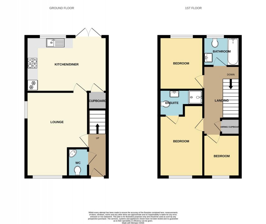 Floorplan for Silkstone Crescent, Buxton