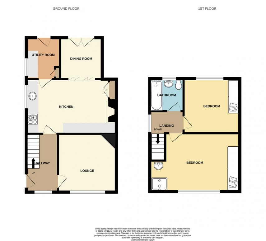 Floorplan for Church Avenue, Peak Dale, Buxton