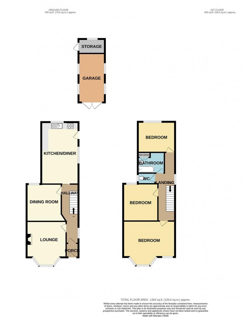 Floorplan for Lightwood Road, Buxton