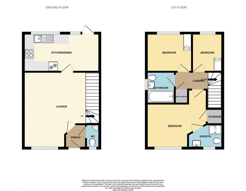 Floorplan for Starling Road, Buxton