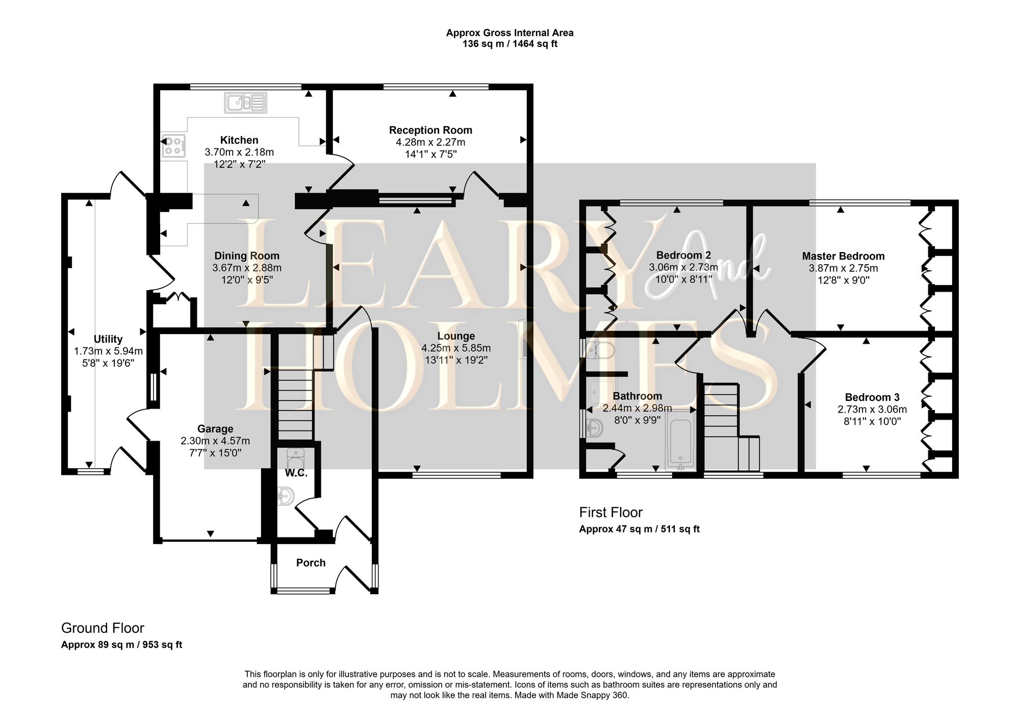 Floorplan for Moorfield Gardens, Sunderland, SR6