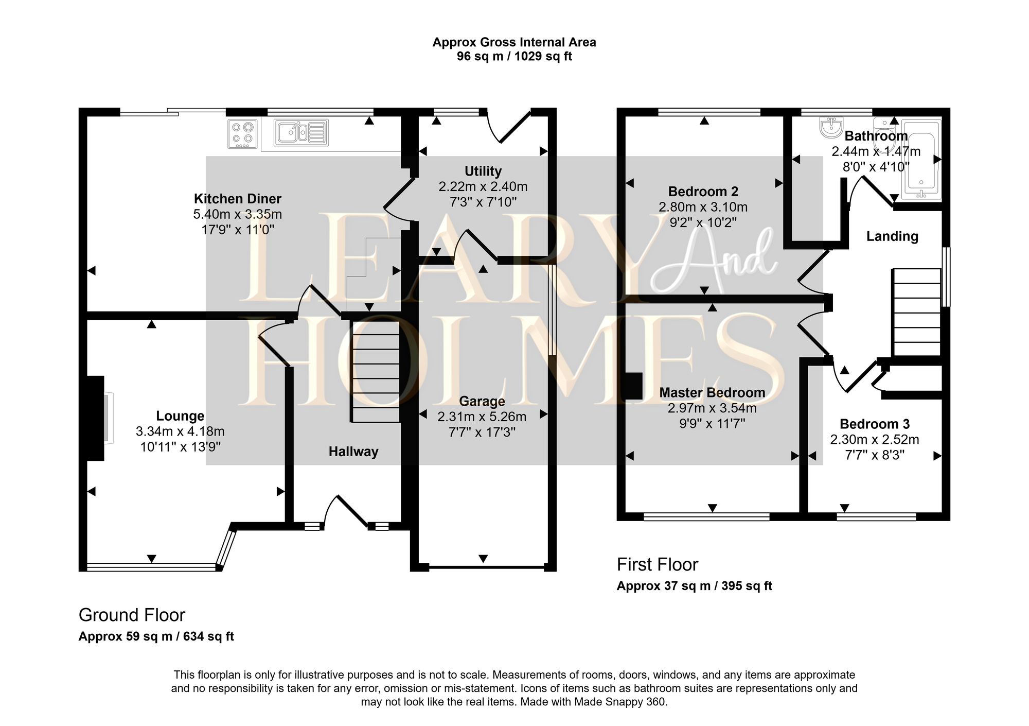 Floorplan for Windsor Drive, Cleadon, SR6