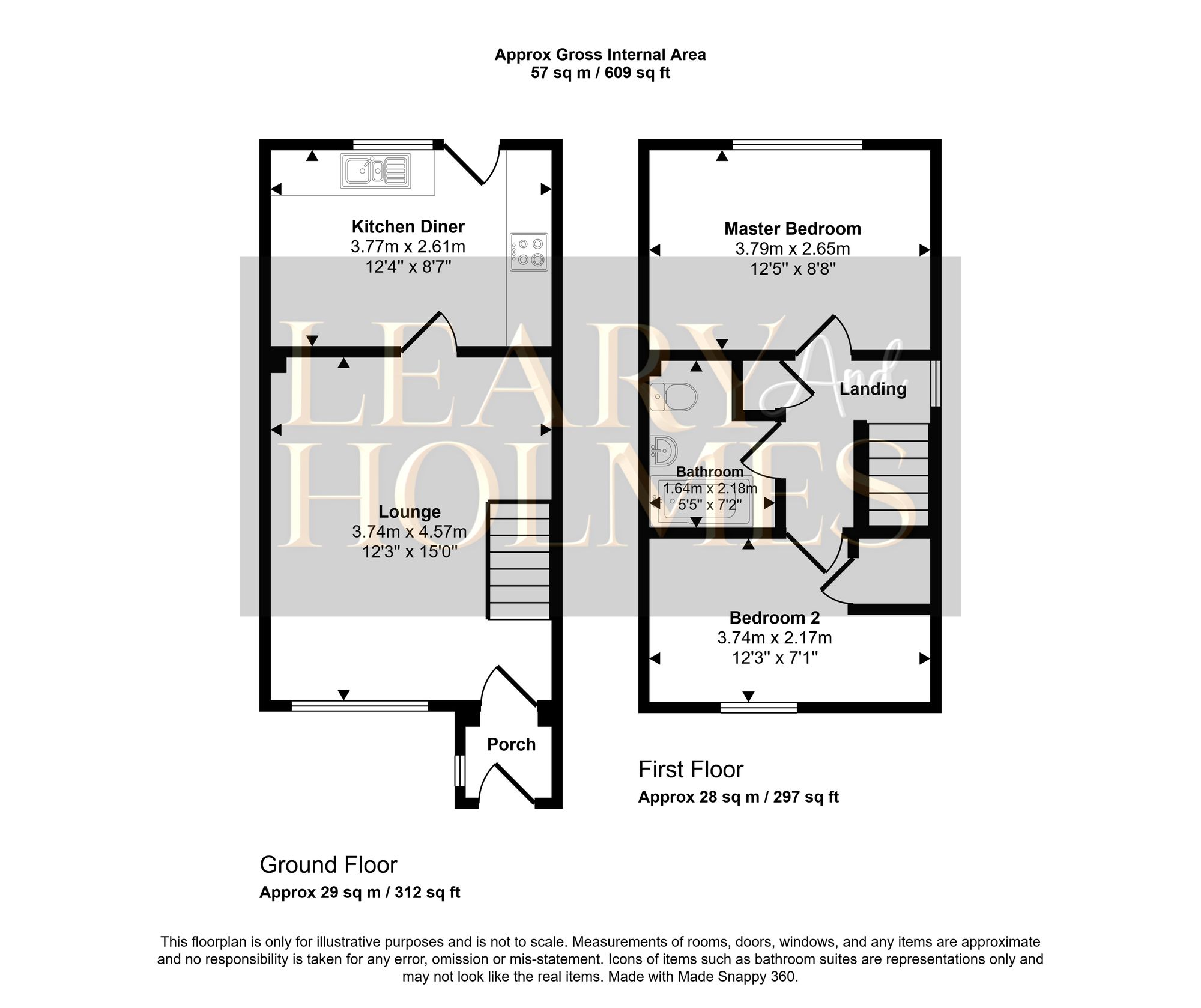 Floorplan for Rydal Close, East Boldon, NE36