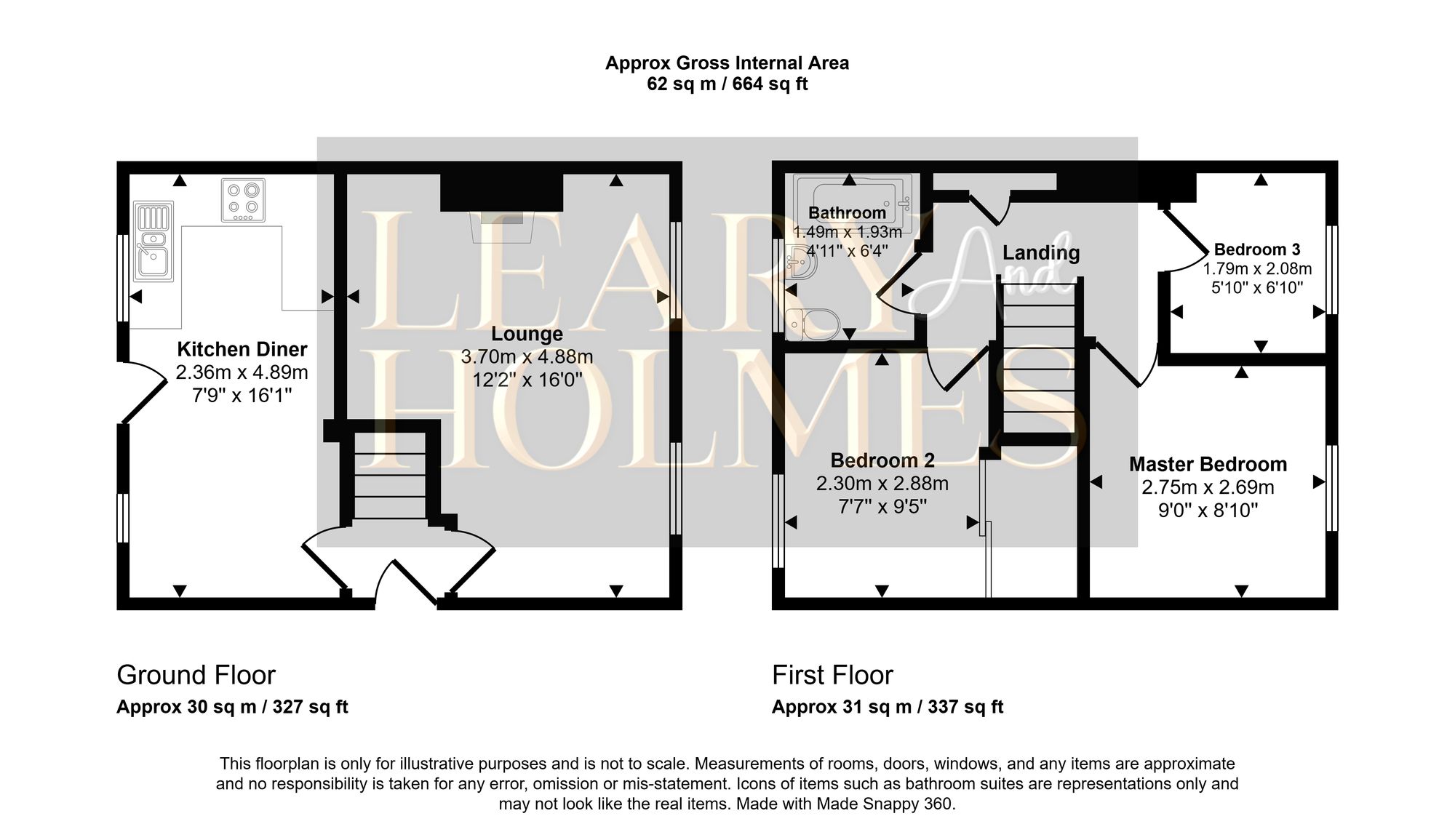Floorplan for Primrose Avenue, South Shields, NE34