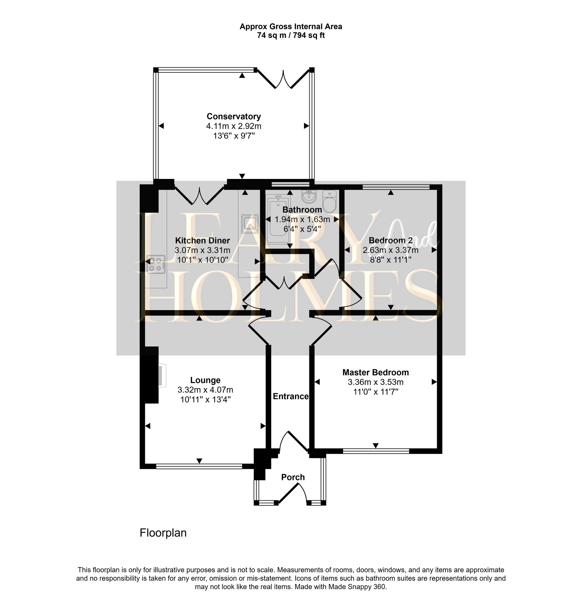 Floorplan for Grosvenor Drive, Sunderland, SR6