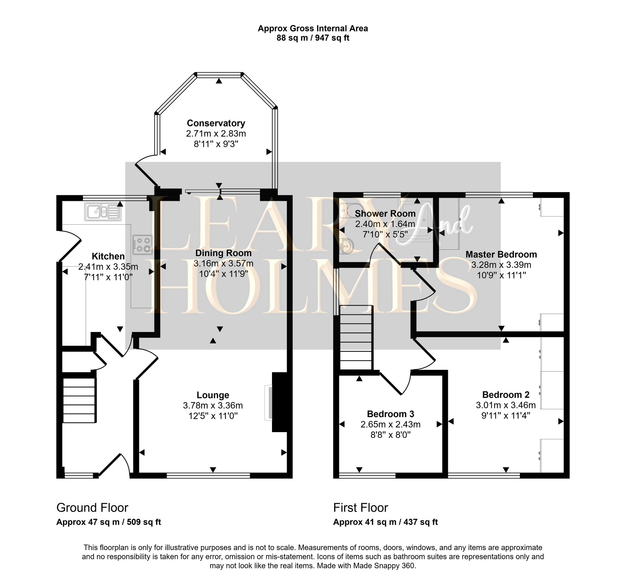 Floorplan for Parry Drive, Sunderland, SR6