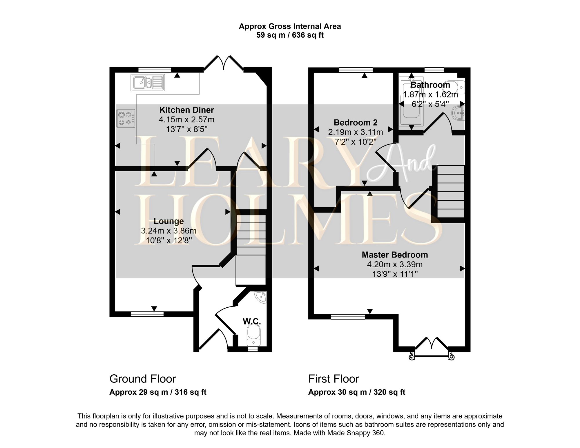 Floorplan for Hutton Row, South Shields, NE33