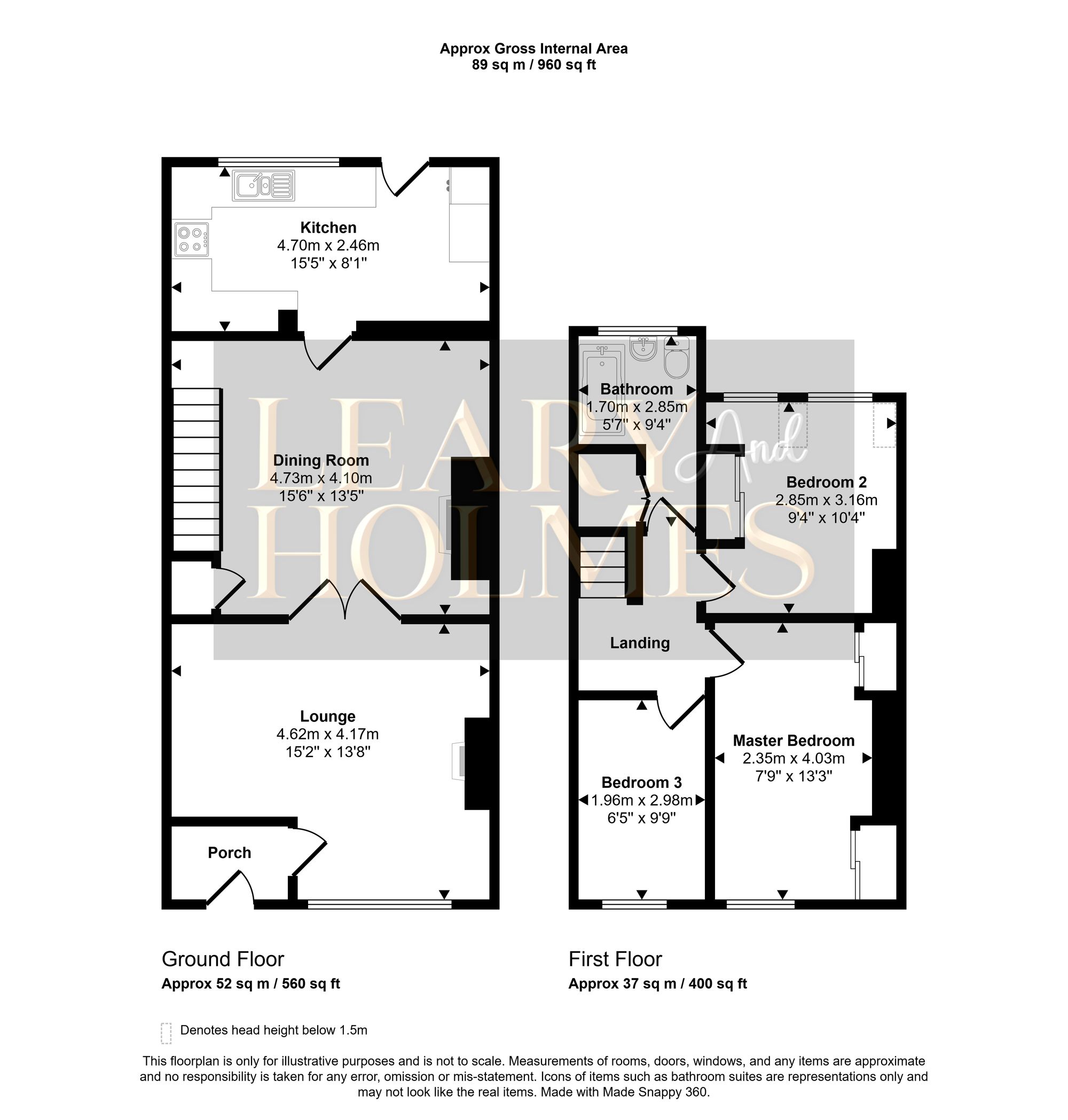 Floorplan for Fenwick Street, Boldon Colliery, NE35