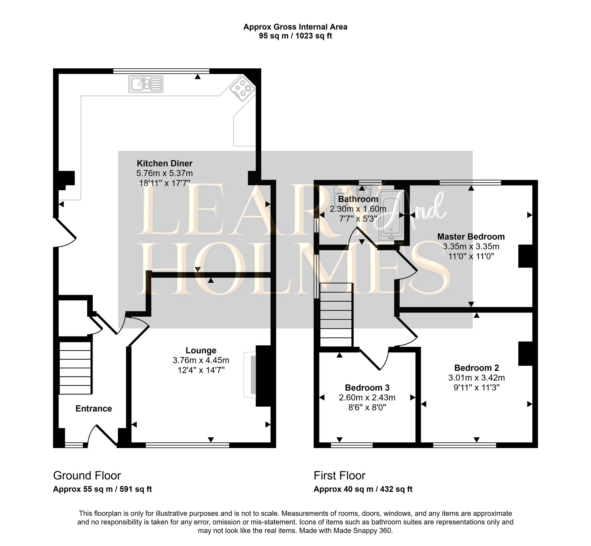 Floorplan for Reay Crescent, Boldon Colliery, NE35