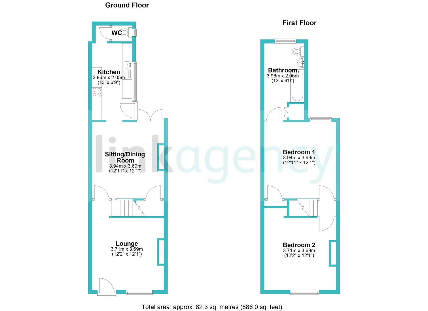 Floorplan for Adeline Street, Goole