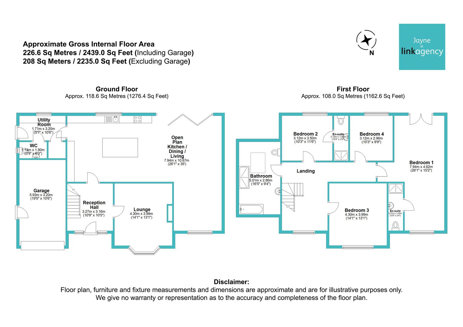 Floorplan for The Hedges, Driffield Road, Huggate
