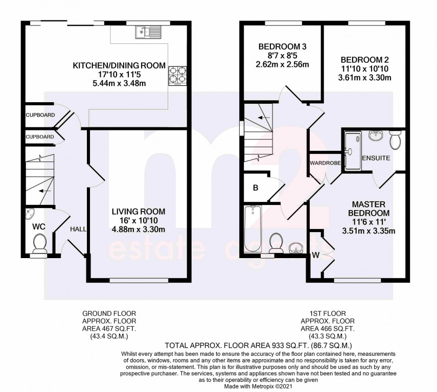 Floorplan for Llanvair Grange Close, Newport