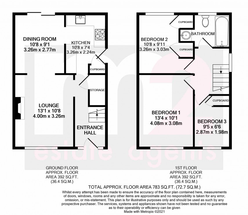 Floorplan for The Meadows, Usk, Monmouthshire