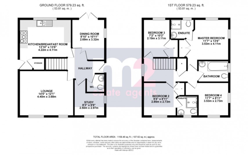 Floorplan for Dunraven Drive, Newport