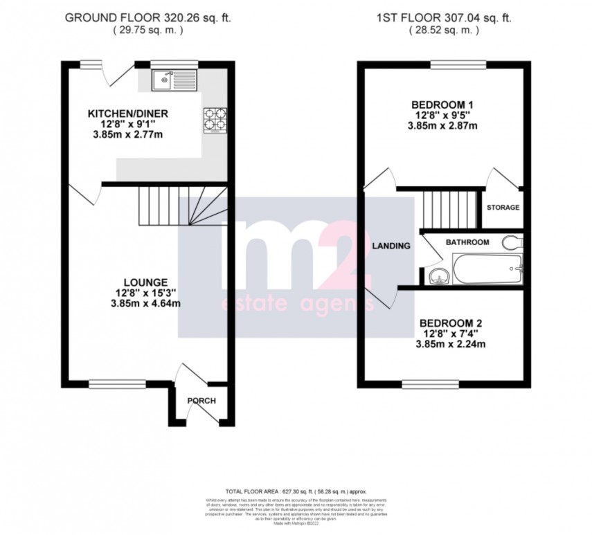 Floorplan for Rogerstone, Newport