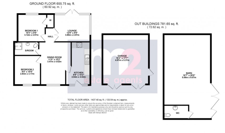 Floorplan for Llangeview, Usk, Monmouthshire