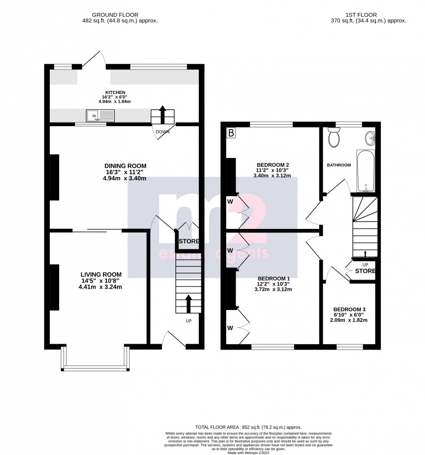Floorplan for Oak Street, Newport