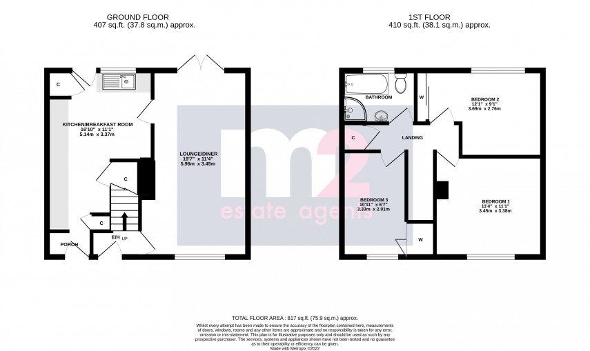 Floorplan for Linley Close, Newport