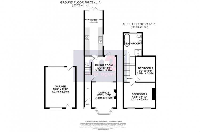 Floorplan for Llantarnam, Cwmbran, Torfaen