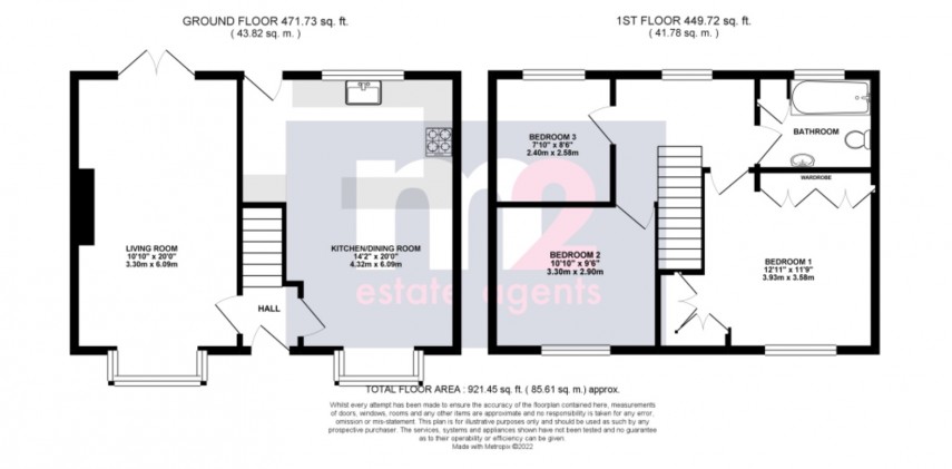 Floorplan for Caerleon Road, Newport
