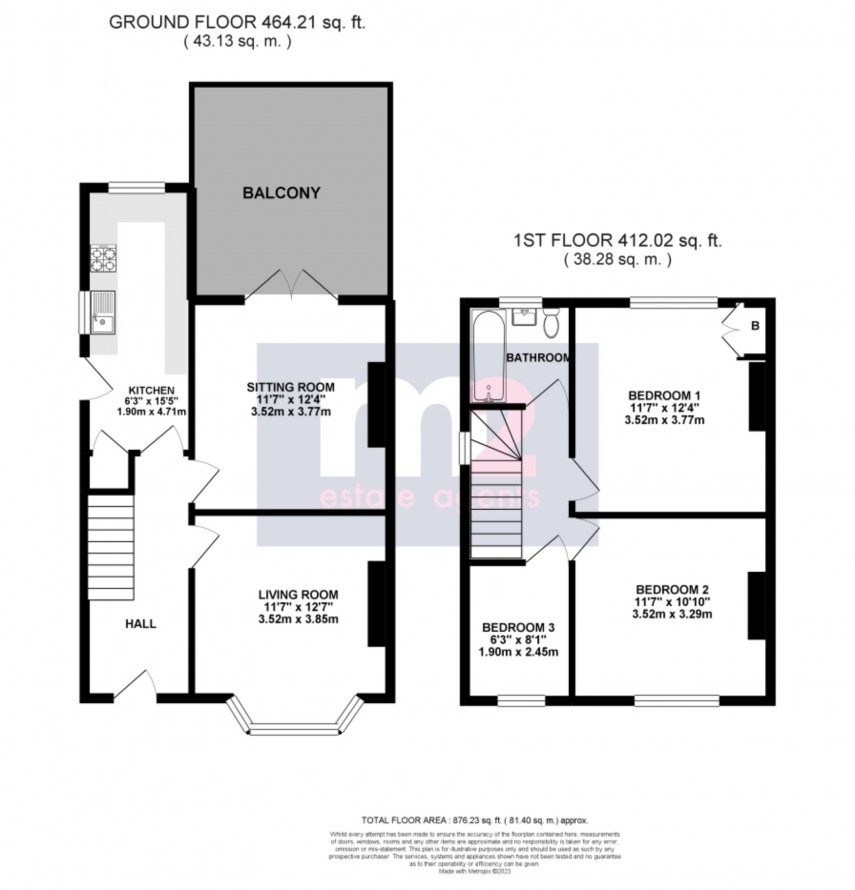 Floorplan for Caerleon Road, Newport