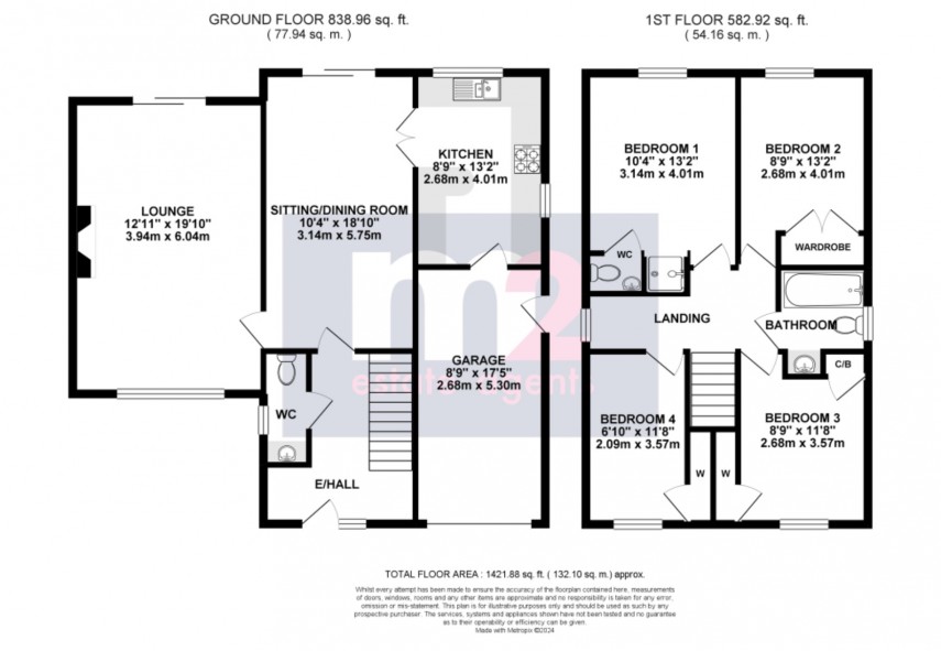 Floorplan for Castle Wood, Usk, Monmouthshire