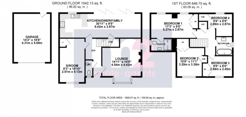 Floorplan for Ponthir, Newport, Torfaen