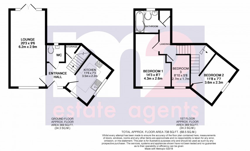 Floorplan for Ladyhill Close, Usk, Monmouthshire