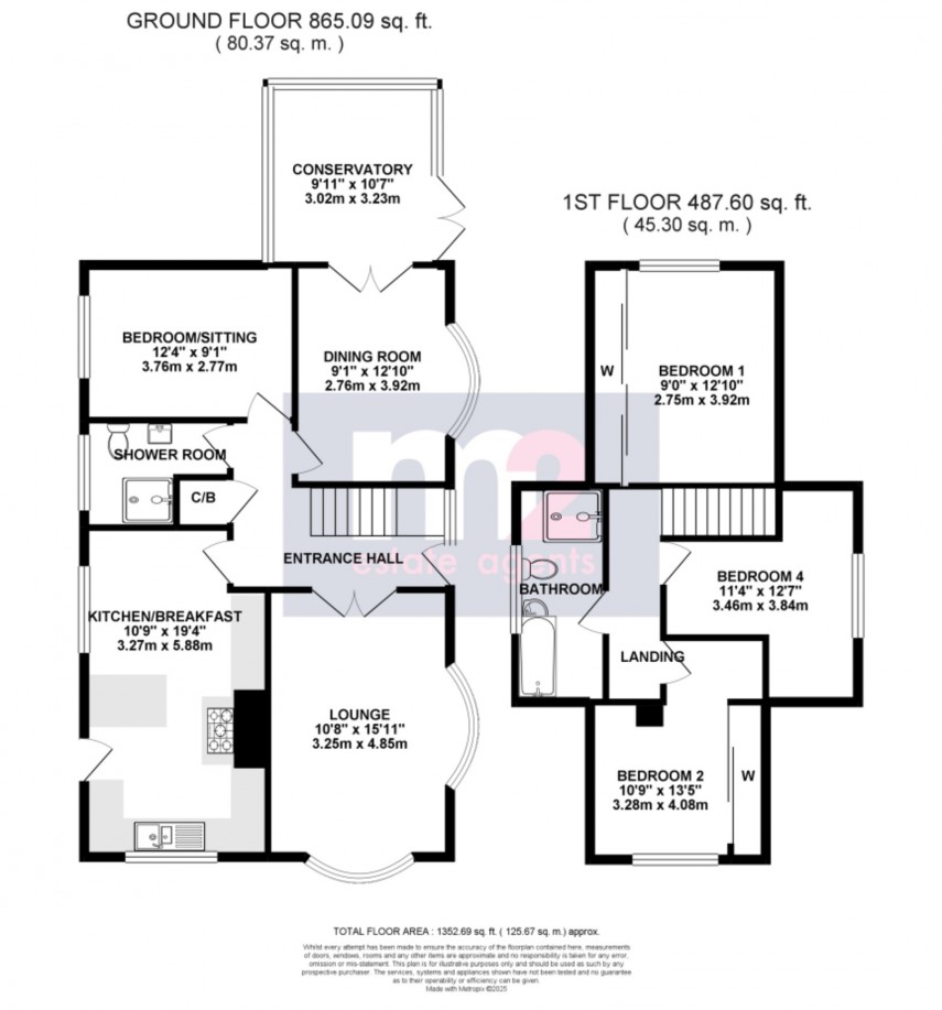 Floorplan for Penperlleni, Pontypool, Monmouthshire