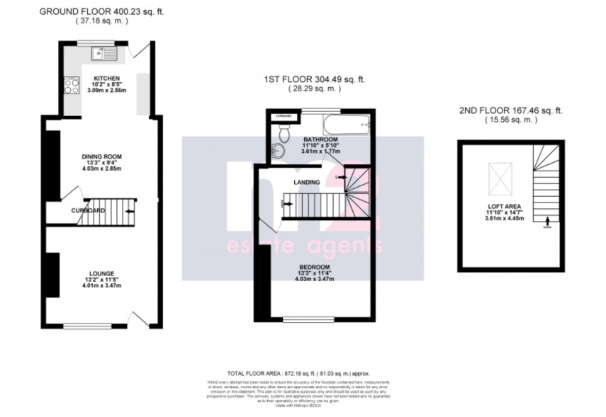Floorplan for Osborne Road, Pontypool, Torfaen