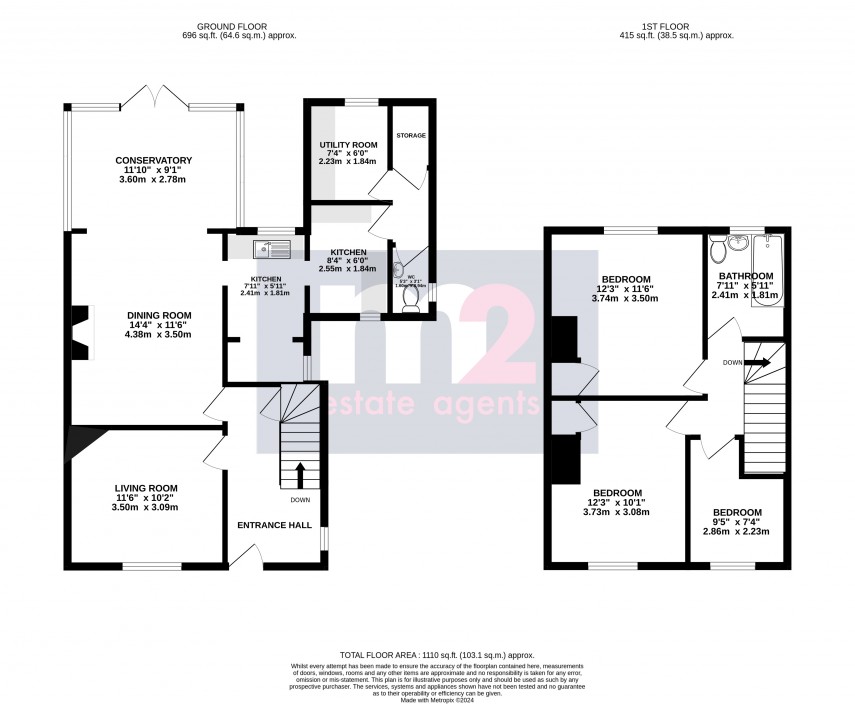 Floorplan for Llanvihangel Crucorney, Abergavenny, Monmouthshire