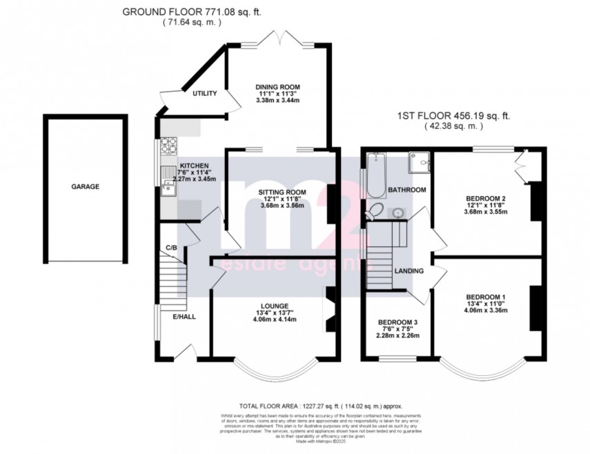 Floorplan for Conigar Crescent, Usk, Monmouthshire