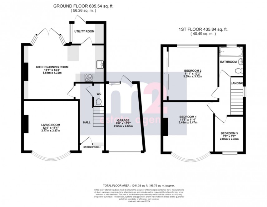 Floorplan for Upper Tennyson Road, Newport