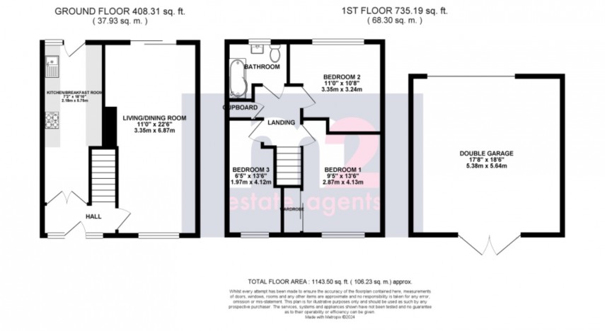 Floorplan for Bettws, Newport