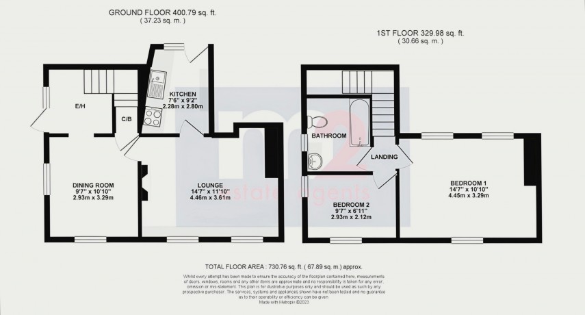 Floorplan for Old Market Street, Usk, Monmouthshire