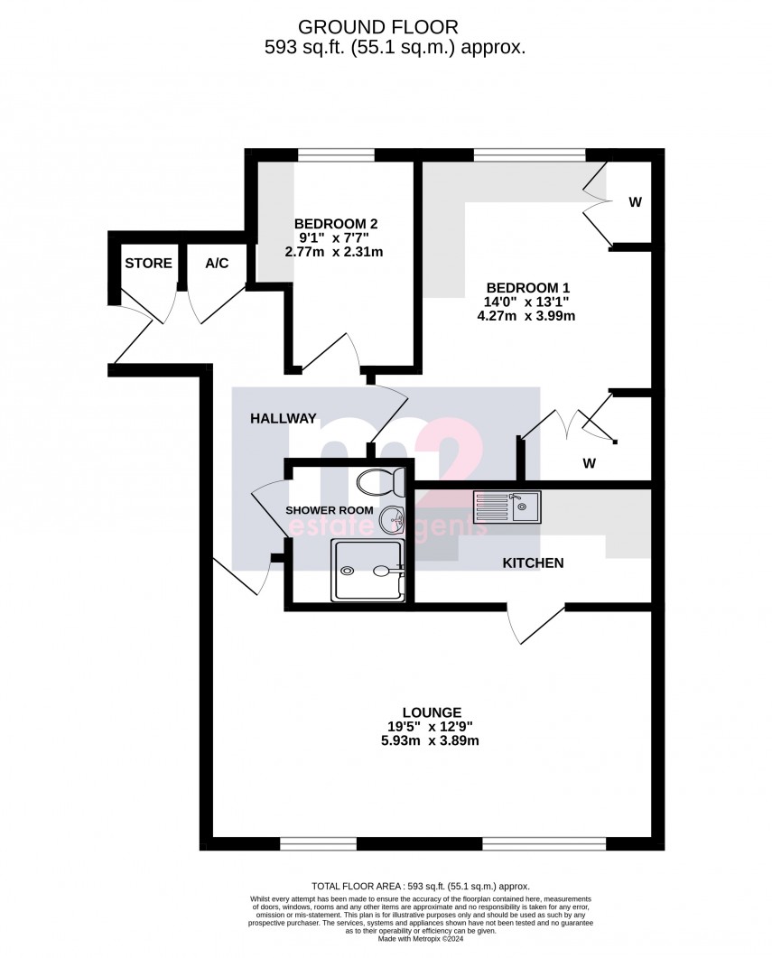 Floorplan for Maryport Street, Usk, Monmouthshire