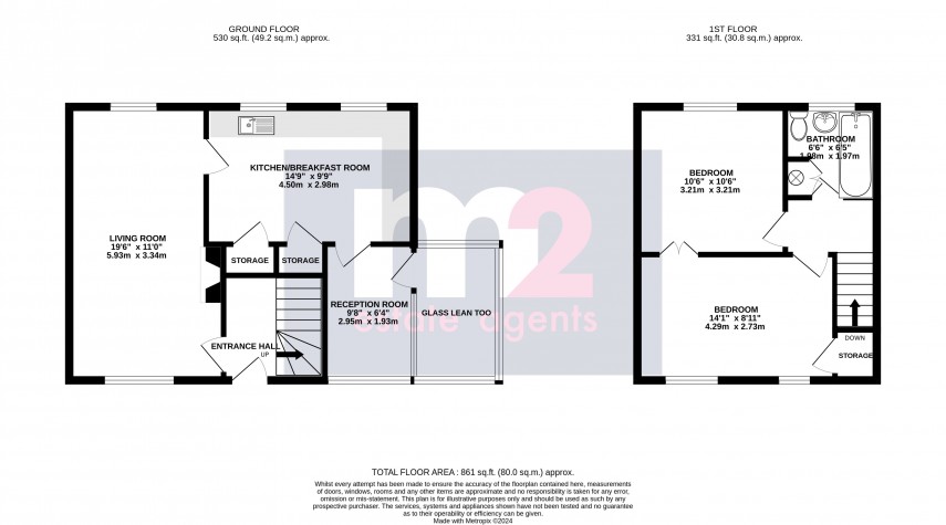 Floorplan for Gilwern, Abergavenny, Monmouthshire