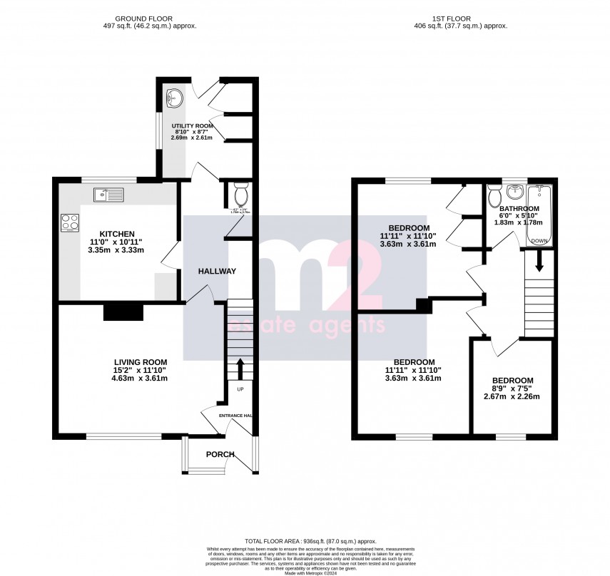 Floorplan for Gilwern, Abergavenny, Monmouthshire