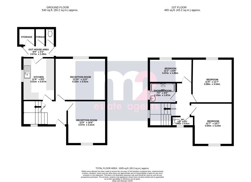Floorplan for Highfield Crescent, Abergavenny, Monmouthshire