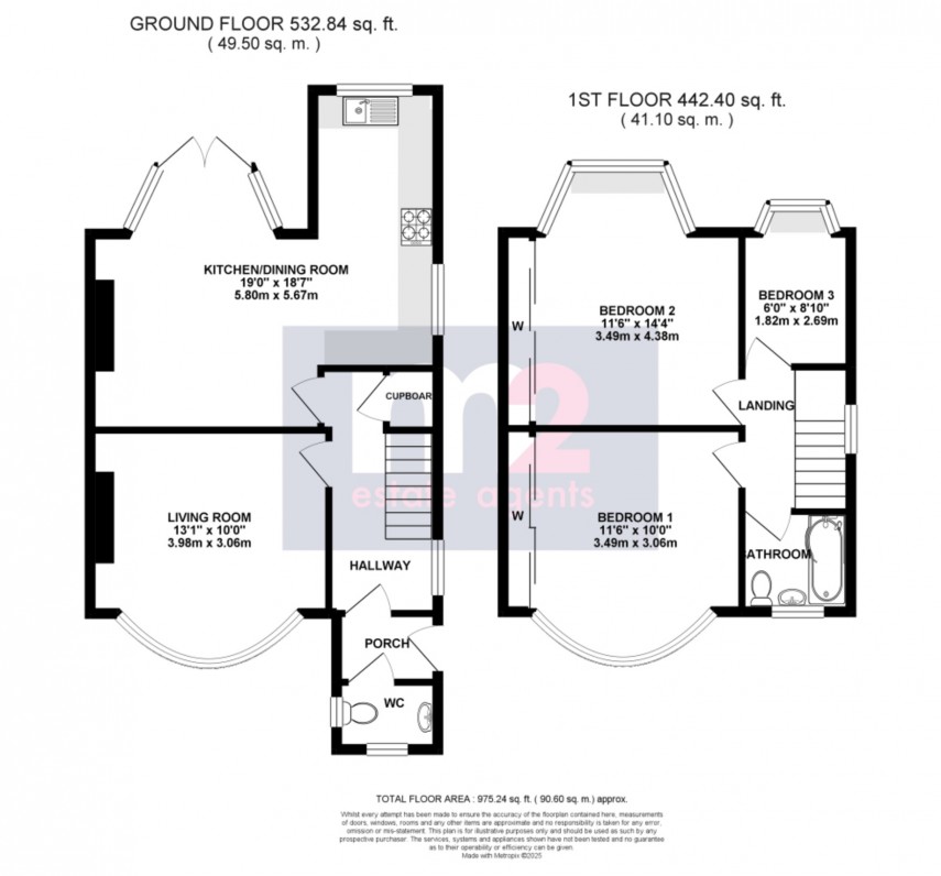 Floorplan for Cae Perllan Road, Newport