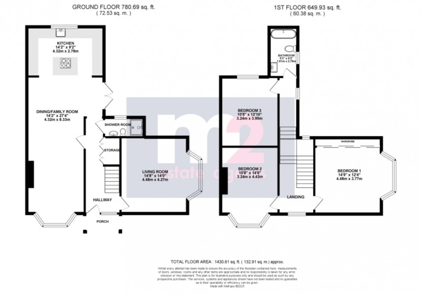Floorplan for Hubert Road, Newport