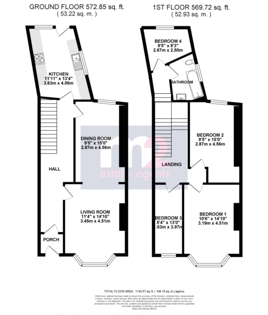 Floorplan for Exeter Road, Newport