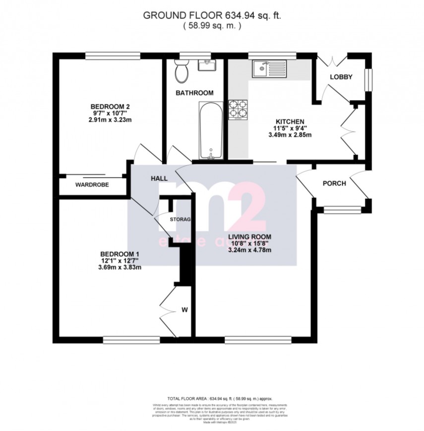 Floorplan for Rogerstone, Newport
