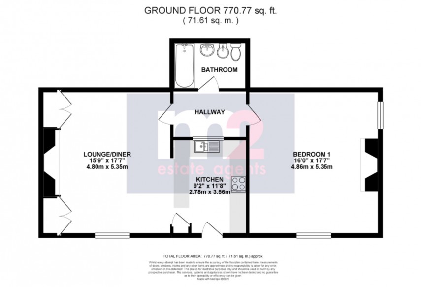 Floorplan for New Market Street, Usk, Monmouthshire